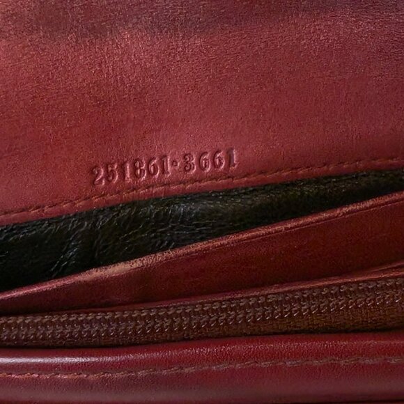 Gucci, Guccissima Leather Long Wallet with Interlocking Heart Logo, Dark Red - Picture 11 of 14